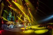 Joe Elliott is shown as Def Leppard opens its 12-show residency run at Zappos Theater at Planet ...