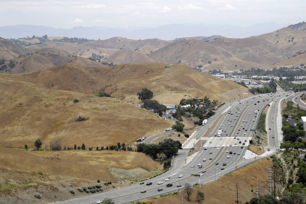 In this July 25, 2019, photo, U.S. Highway 101 passes between two separate open space preserves ...