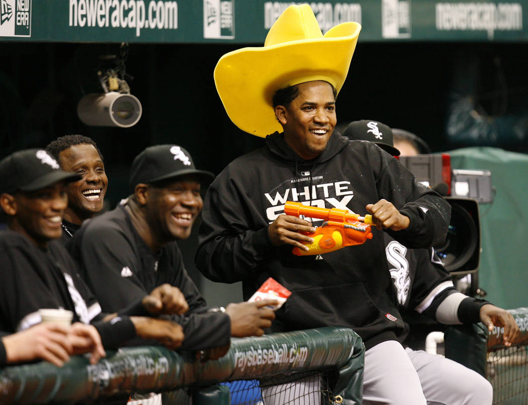 FILE - In this May 31, 2008 file photo, Chicago White Sox pitcher Octavio Dotel, in the cowboy ...