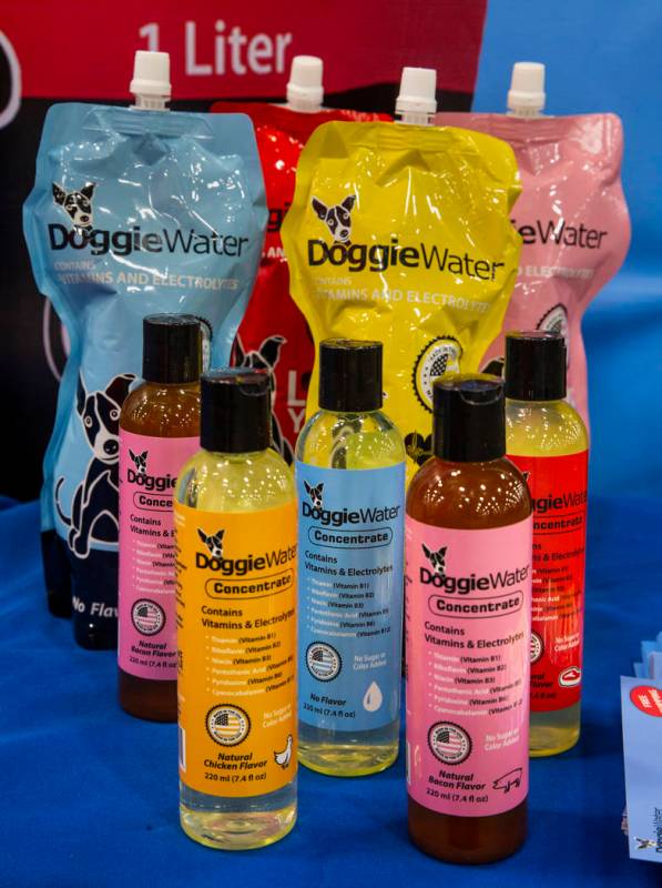 Doggie Water is some of the new items at the SuperZoo pet products show in the Mandalay Bay Con ...