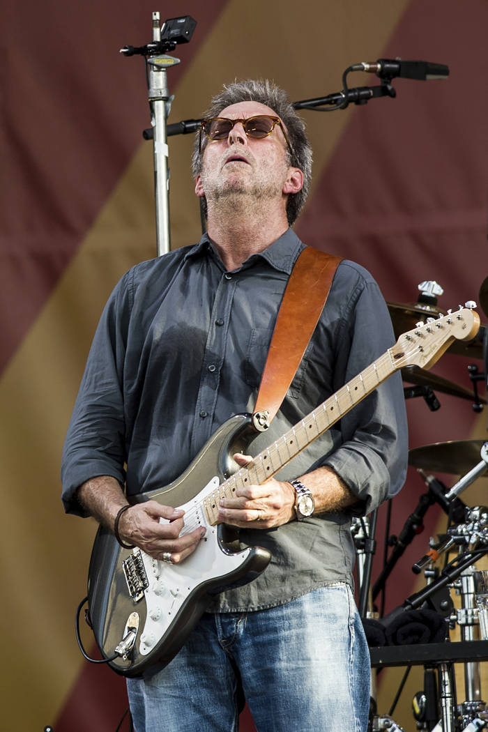 Eric Clapton performs during the New Orleans Jazz & Heritage Festival on April 27, 2014, in ...