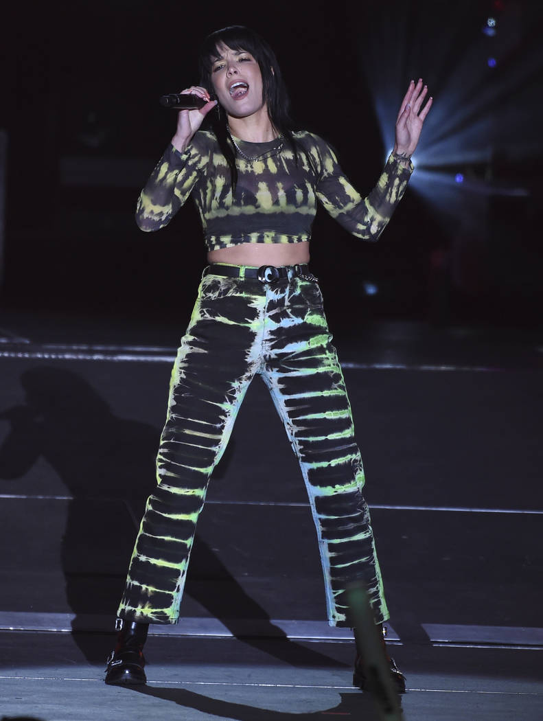 Halsey performs at Wango Tango on Saturday, June 1, 2019, at Dignity Health Sports Park in Cars ...