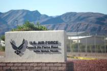 Creech Air Force Base in Indian Springs. (Las Vegas Review-Journal)