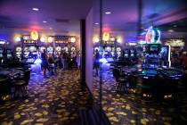 The casino floor at the D Las Vegas hotel-casino in Las Vegas, Friday, Aug. 23, 2019. (Erik Ver ...