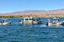 Deputies from the Mohave County Sheriff’s Office Division of Boating Safety, and members of t ...