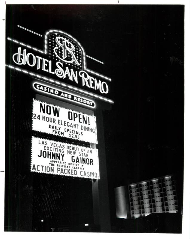 This Aug. 28, 1989, photo shows Hotel San Remo. (File Photo/Las Vegas Review-Journal)