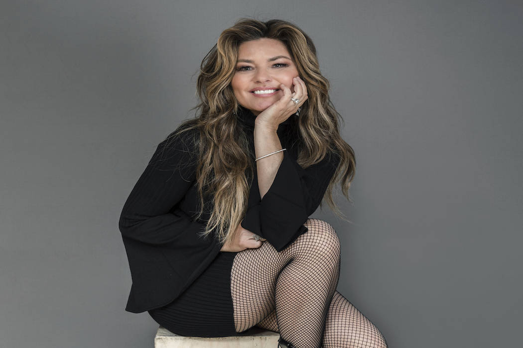 Shania Twain poses for a portrait at her Manhattan hotel, Friday, June 14, 2019, in New York. T ...