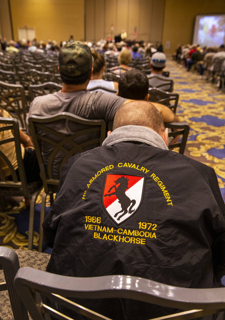 Veterans and spouses who served in Vietnam attend the 11th Armored Calvary Regiment 34th annual ...