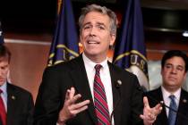 In this Nov. 15, 2011, file photo former U.S. Rep. Joe Walsh, R-Ill., gestures during a news co ...