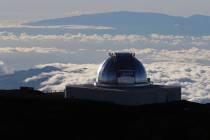 A telescope at the summit of Mauna Kea, Hawaii's tallest mountain, is shown in July 2019. (AP P ...