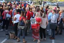 Teachers and administrators at Spring Valley High School staged a protest to demand appropriate ...