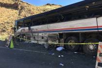 Two people were killed after a semitractor-trailer crashed head-on into a bus Saturday, Aug. 24 ...