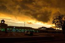 Storm clouds gather as Tropical Storm Dorian moves toward St. Michael Parish, Barbados, Monday, ...