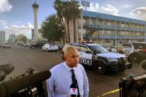 Lt. Ray Spencer of the Metropolitan Police Department Homicide Section, speaks to reporters, Tu ...