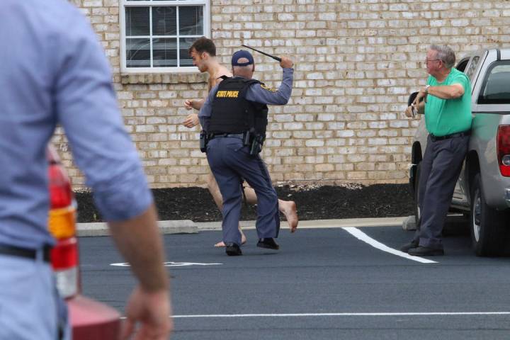 State Police chase Matthew Thomas Bernard after attacking Keeling Baptist Church groundskeeper ...