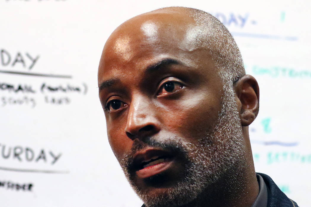 State Director of Silver State Equality, André Wade, speaks during an interview with the L ...