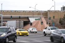 Traffic moves beneath U.S. Highway 95 along Eastern Avenue in Las Vegas on Friday, Feb. 17, 201 ...