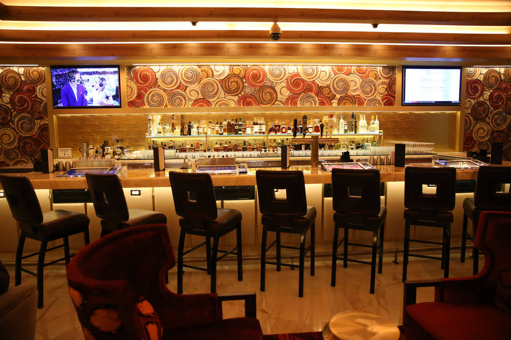 A bar inside the Infinity high-limit room at Sahara Las Vegas