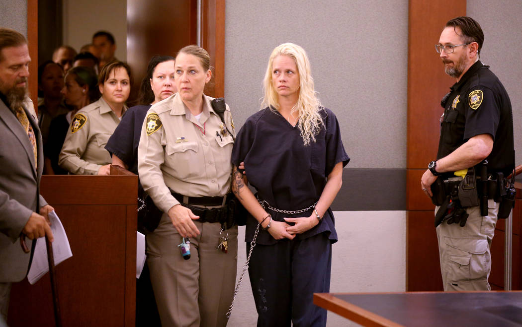 Korey Hooper, from right, Norma Snyder and Dorothy "Dot" Mitchell appear in court at ...