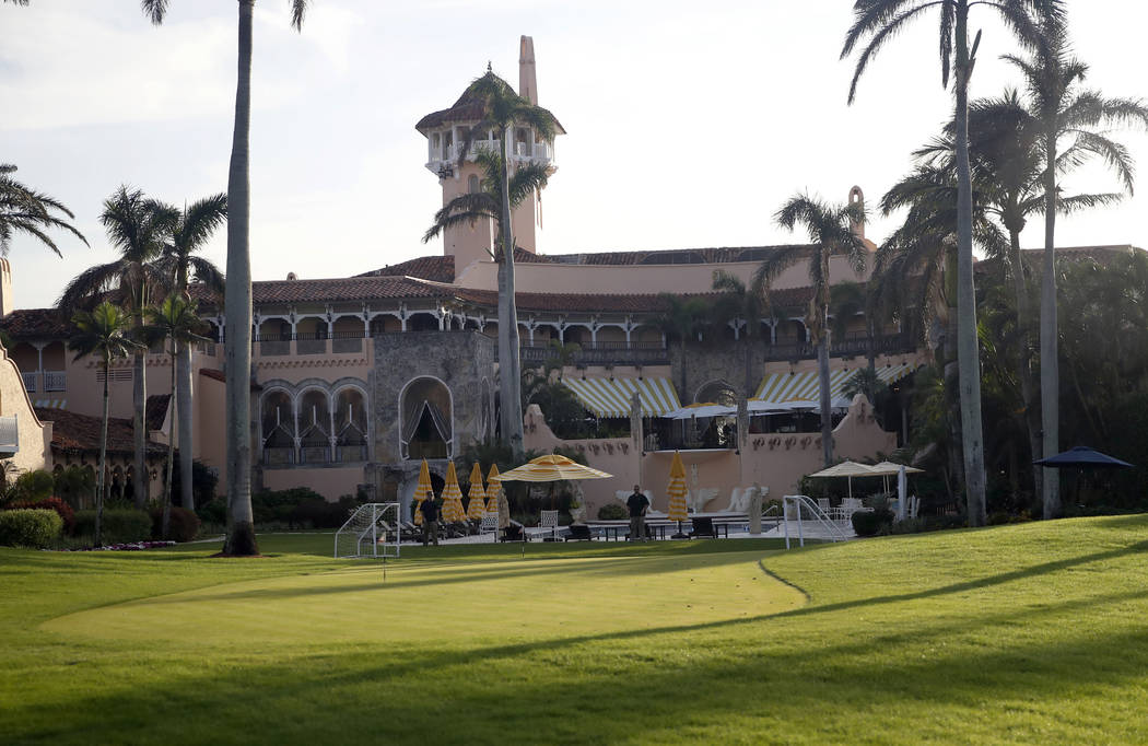 In this Nov. 24, 2017, file photo shows President Donald Trump's Mar-a-Lago resort in Palm Beac ...