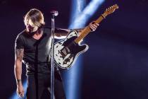 Keith Urban performs "Never Comin' Down" at the 52nd annual CMA Awards at Bridgestone ...