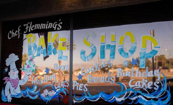 Chef Flemming's Bake Shop's window art located on South Water Street in Henderson on Wednesday, ...
