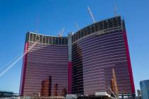 Construction continues on Resorts World Las Vegas on Thursday, Aug. 29, 2019 in Las Vegas. (Eli ...