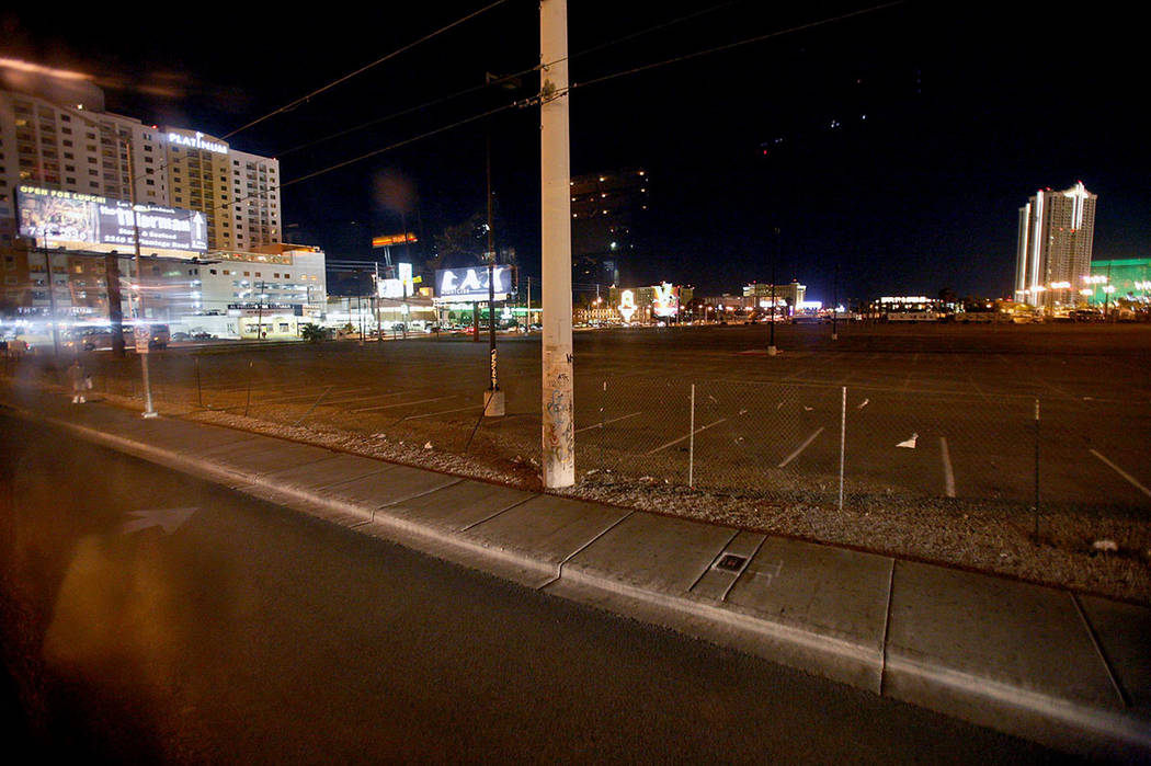 The location where rapper Tupac Shakur was murdered, near the intersection of Flamingo Road and ...