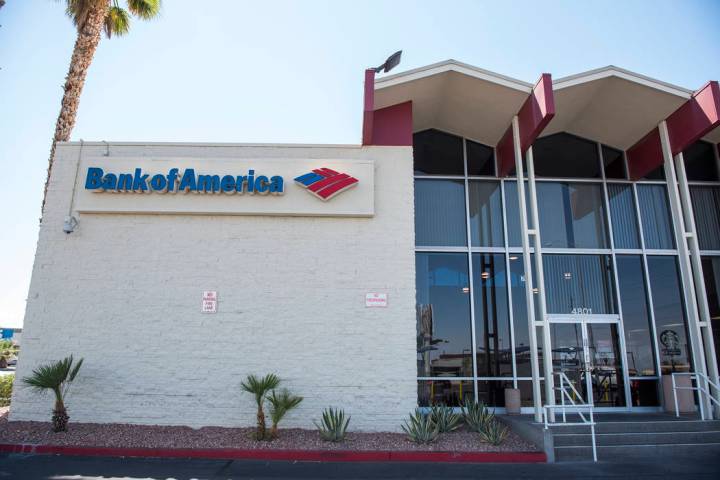 The exterior of a Bank of America Decatur and W. Charleston in Las Vegas. (Las Vegas Review-Jou ...