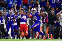 Buffalo Bills running back Marcus Murphy (22) heads for the end zone for a touchdown during the ...