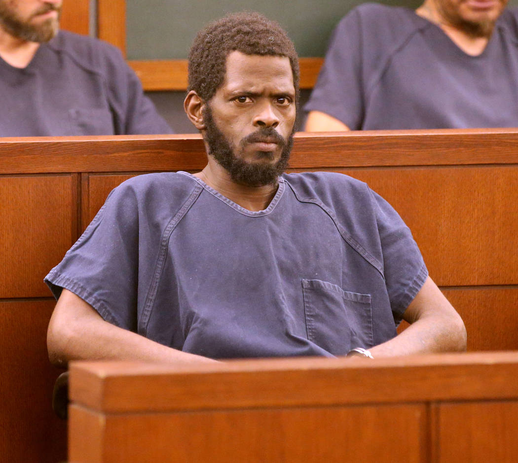 Clinton Taylor appears in court at the Regional Justice Center in Las Vegas Wednesday, Sept. 4, ...