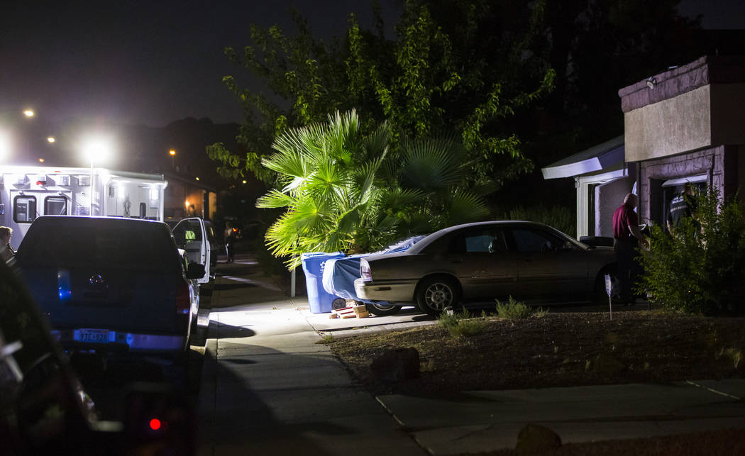 Las Vegas police search a Spring Valley home in relation to a possible homicide in Las Vegas on ...