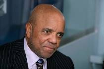FILE- In an Oct. 21, 2014 file photo, Motown Records founder Berry Gordy Jr., is interviewed at ...