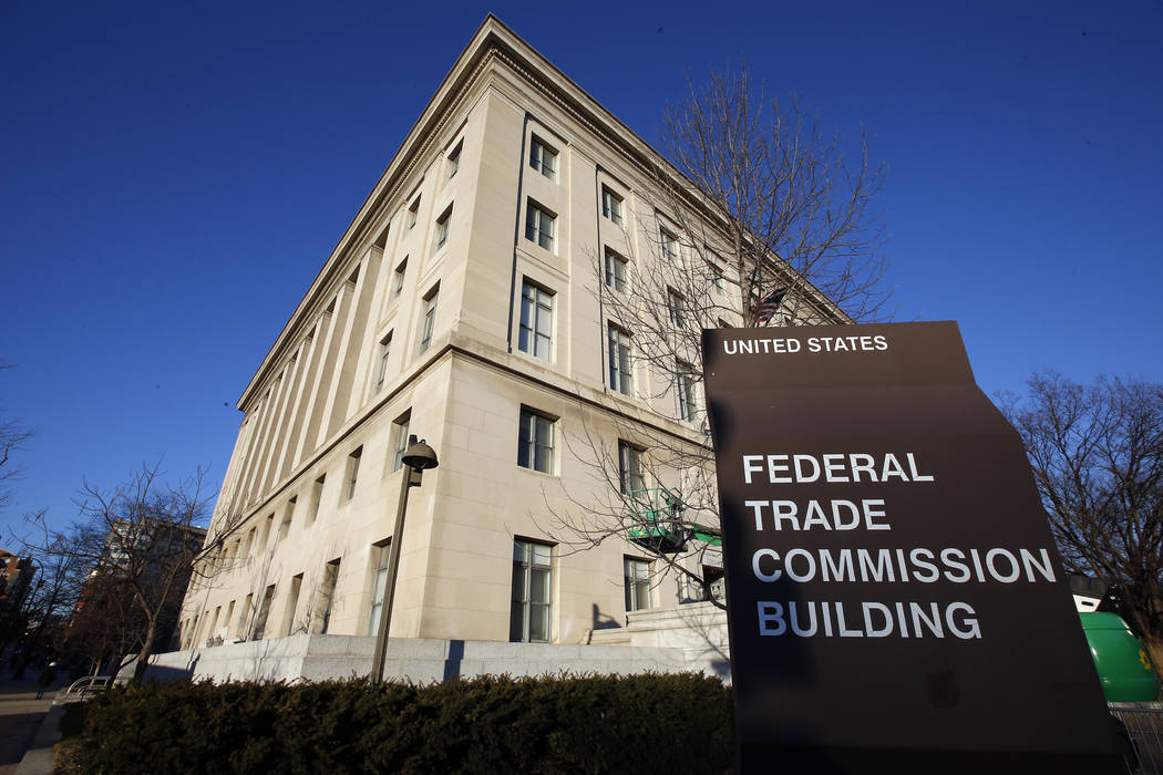 A Jan. 28, 2015, file photo, shows the Federal Trade Commission building in Washington. Google' ...
