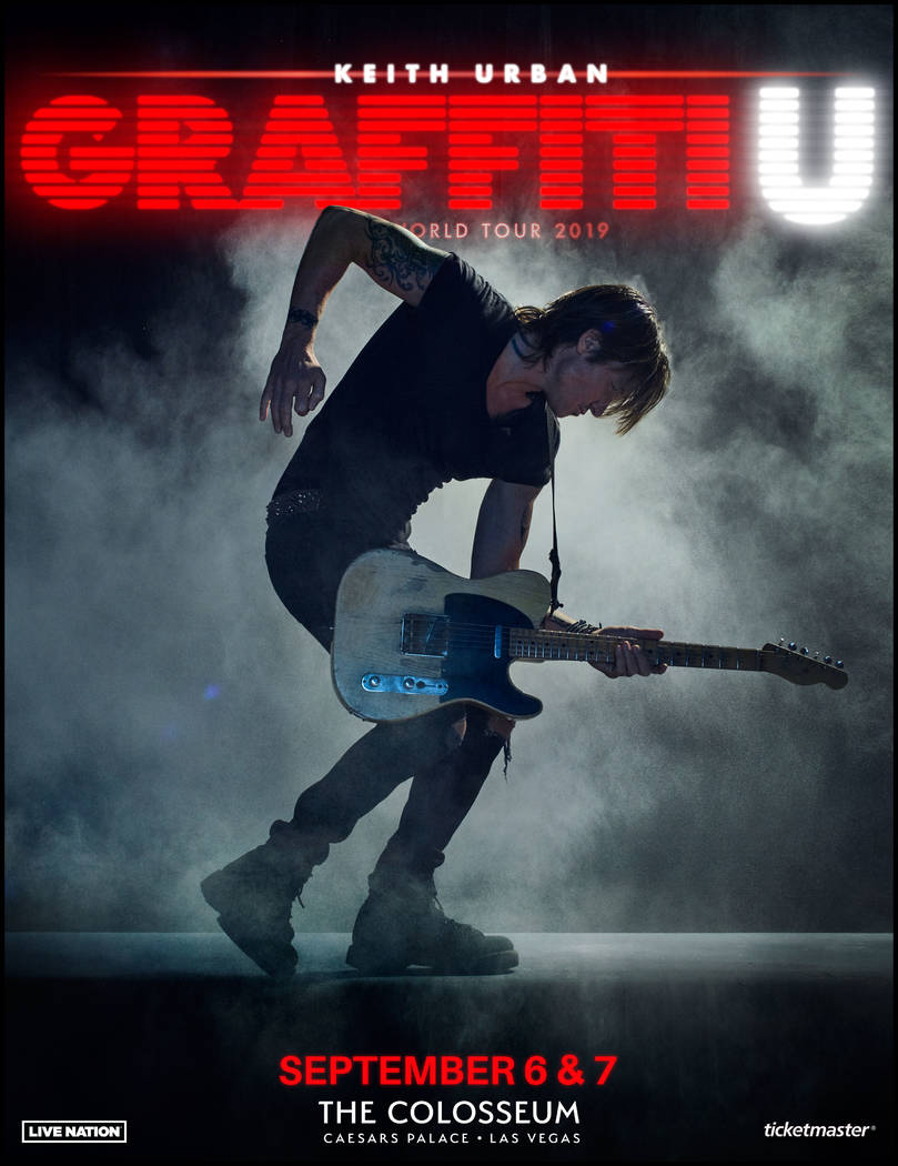 Keith Urban is bringing is "Graffiti U" world tour to the renovated Colosseum at Caesars Palace ...