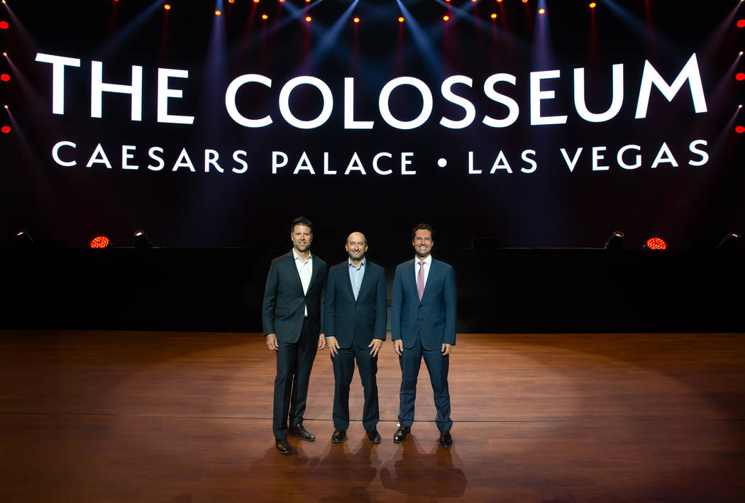 Top entertainment officials were on hand for the unveiling of the newly remodeled Colosseum at ...
