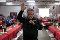 Catholic Charities of Southern Nevada President and CEO Deacon Thomas A. Roberts leads a blessi ...