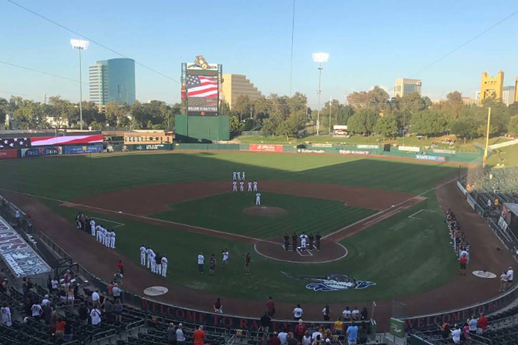 The Aviators get set to take on the River Cats on Wednesday, Sept. 4, 2019, at Raley Field in S ...