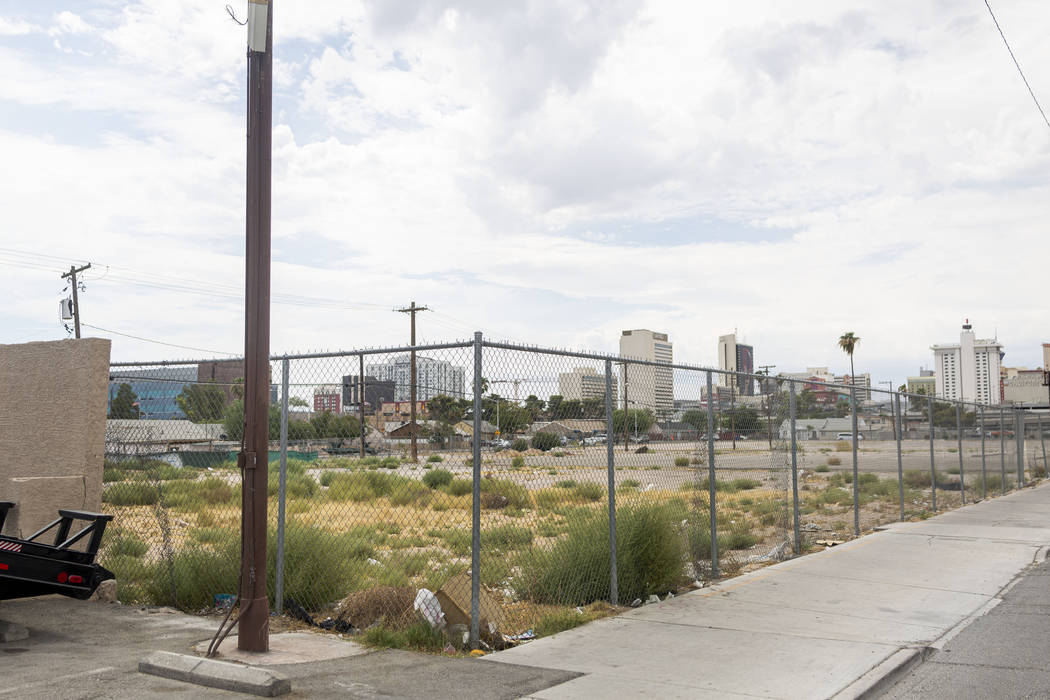 A vacant lot on Bonanza Road and Main Street in Las Vegas on Thursday, Sept. 5, 2019. The site ...