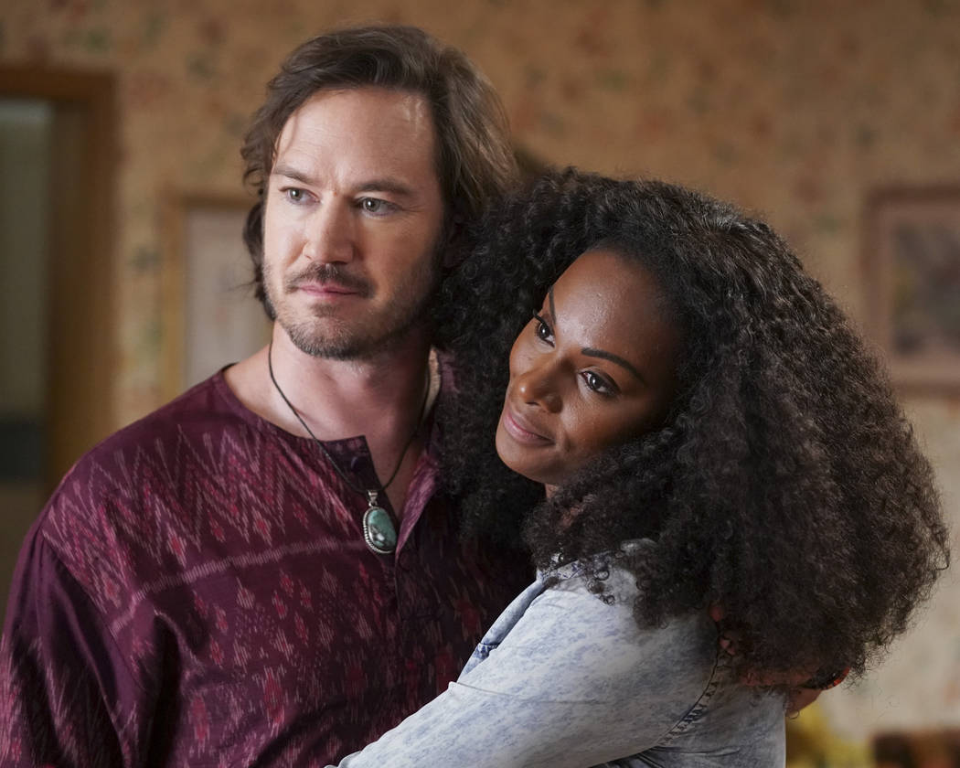 This image released by ABC shows Mark-Paul Gosselaar, left, and Tika Sumpter in a scene from &q ...