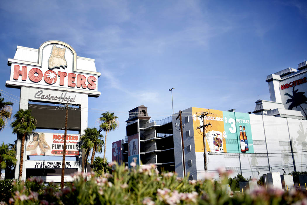 Hooters Hotel on Tropicana Boulevard in Las Vegas is seen on Friday, Aug. 23, 2019. The hotel ...