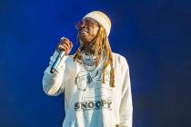 FILE--Lil Wayne performs on day three of Lollapalooza in Grant Park on Saturday, Aug. 3, 2019, ...