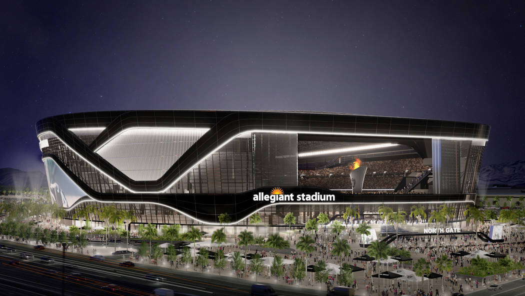 Rendering of the $1.9 billion Allegiant Stadium in Las Vegas. (Allegiant Air)