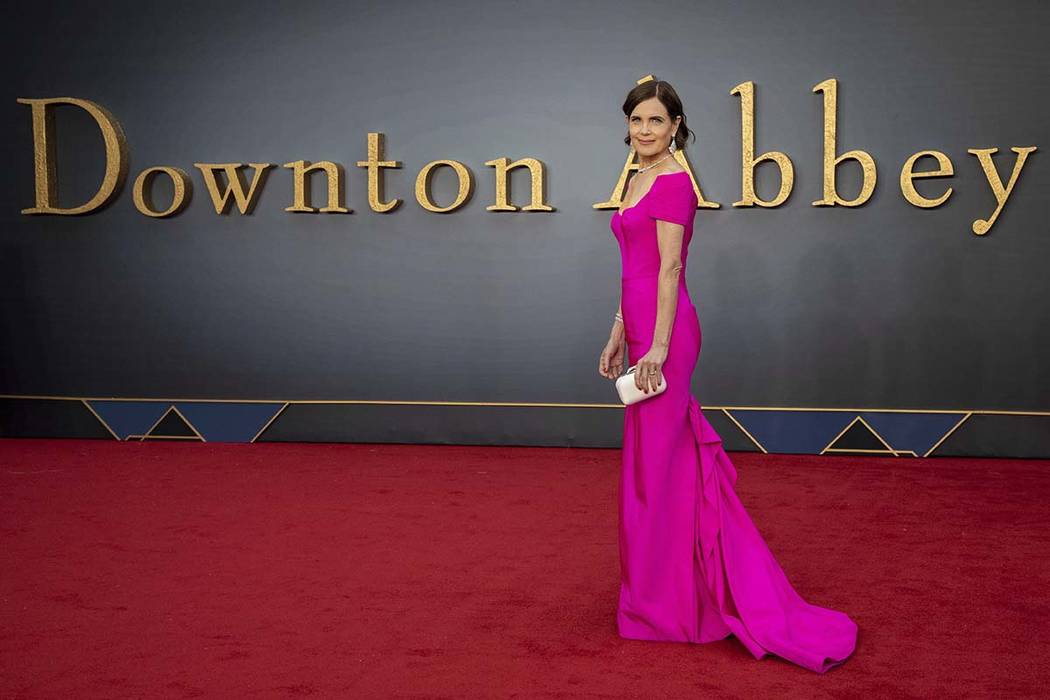 Actress Elizabeth McGovern arrives at the world premiere of the film "Downton Abbey" in London, ...