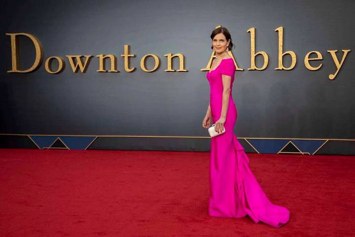 Actress Elizabeth McGovern arrives at the world premiere of the film "Downton Abbey" in London, ...