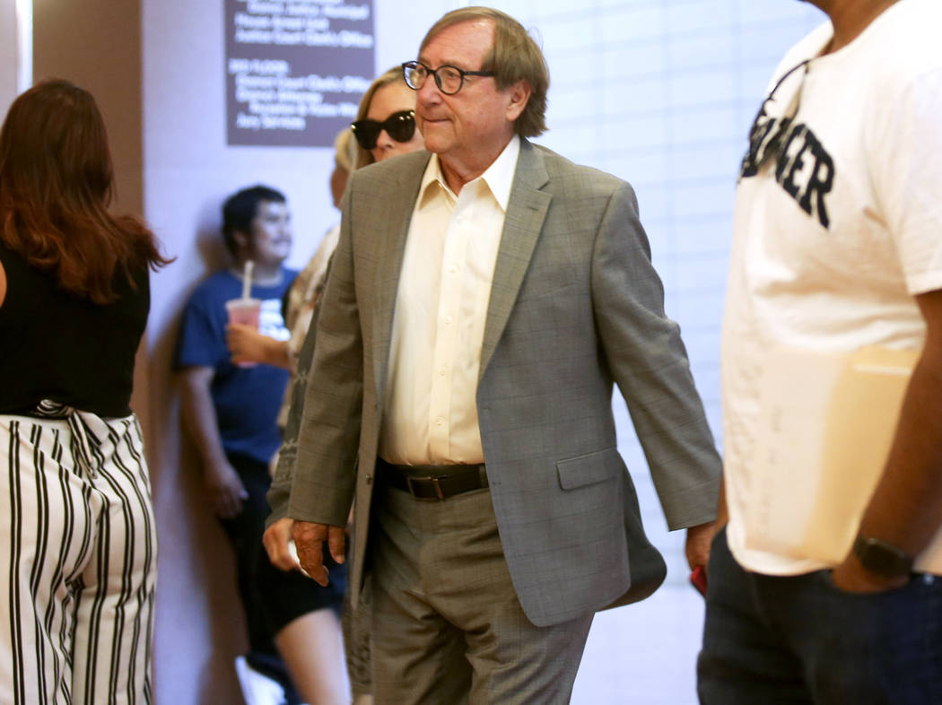Retired Las Vegas Convention and Visitors Authority CEO Rossi Ralenkotter arrives for court at ...