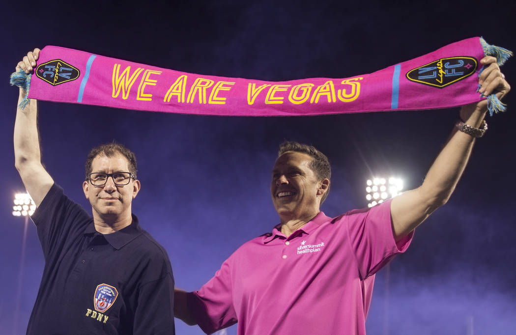 Jeremy Sonenschein, left, an emergency preparedness coordinator with Valley Health System, and ...