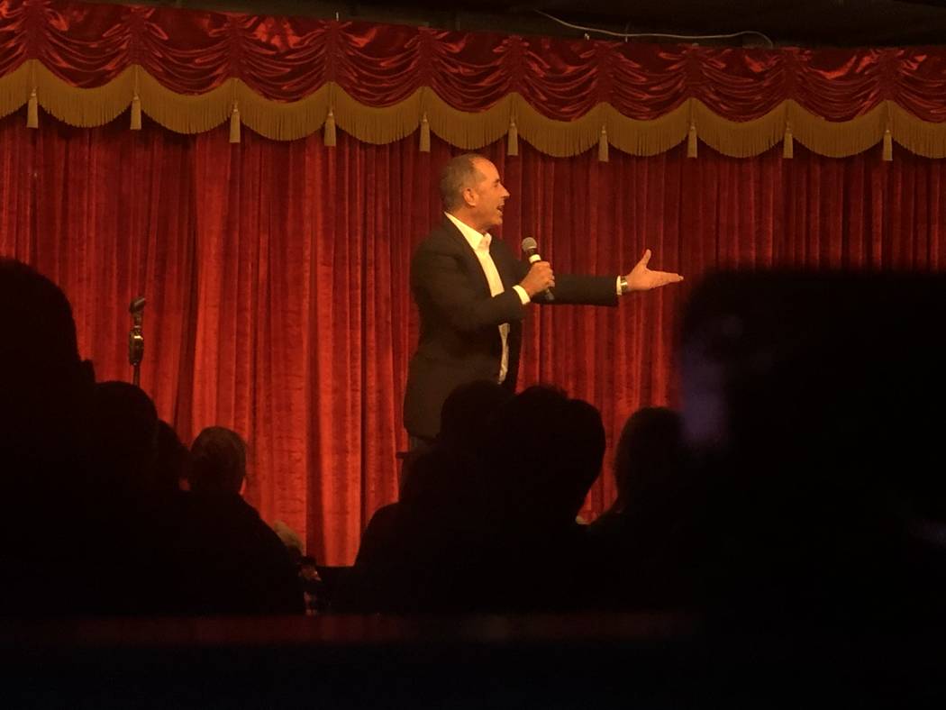 Jerry Seinfeld is shown in an unbilled performance at Brad Garrett's Comedy Club at MGM Grand o ...