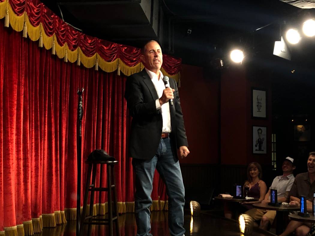 Jerry Seinfeld drops into Brad Garrett’s Comedy Club in Las Vegas
