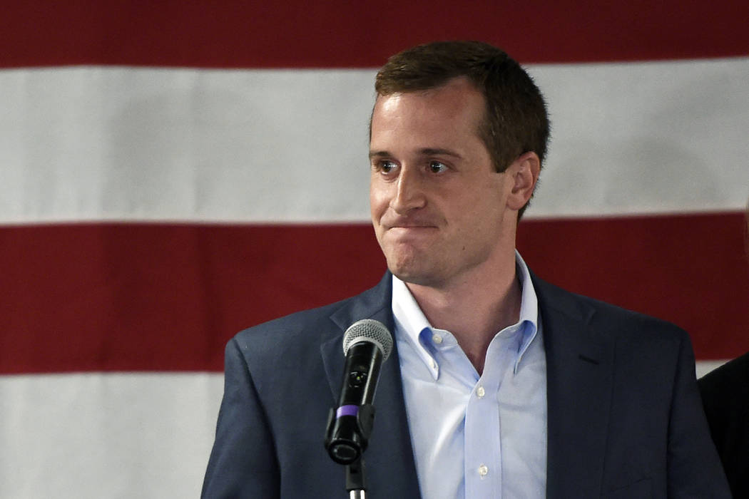 Democrat Dan McCready reacts after losing a special election for United States Congress in Nort ...